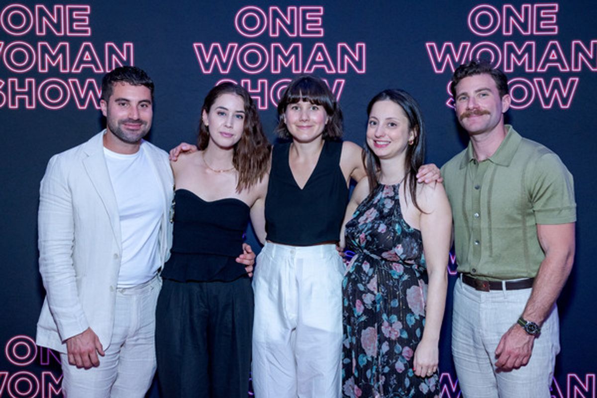 Tom Powis, Liz Kingsman, Emily Vaughan-Barratt (center), Elizabeth Rothman, Benjamin Lowy at 