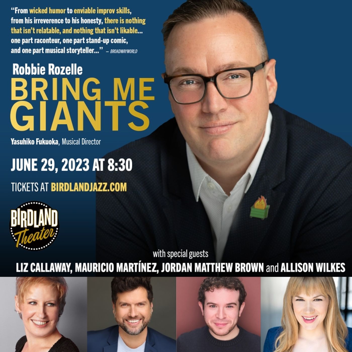 Interview: Robbie Rozelle of BRING ME GIANTS at Birdland Theater  Image