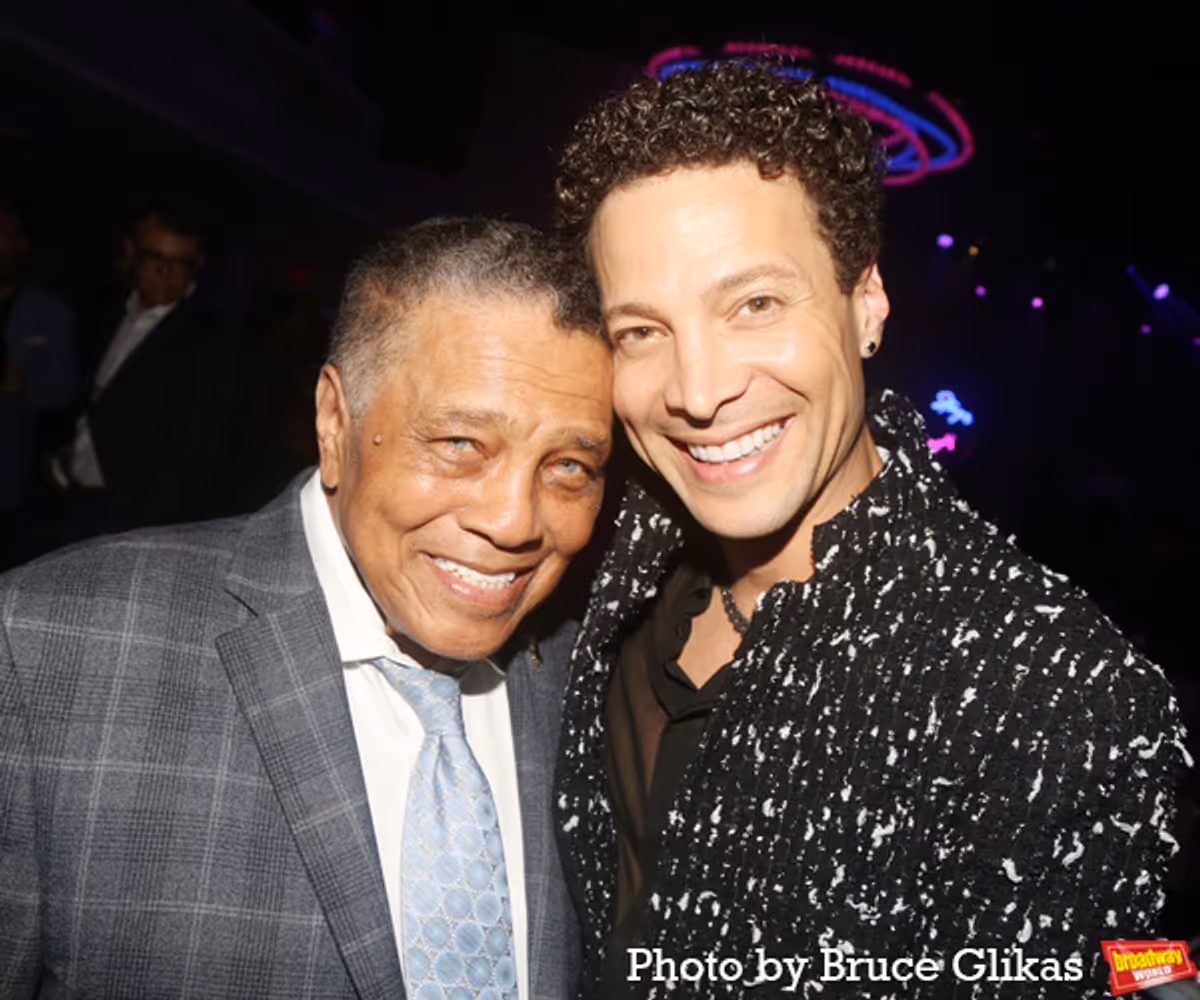 Eldrin Bell and son Justin Guarini at 