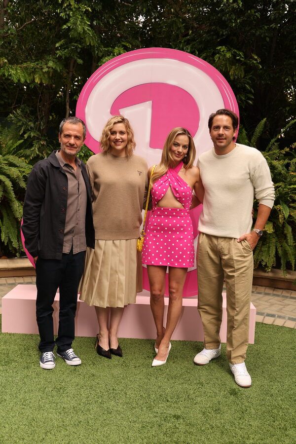 David Heyman, Producer, Greta Gerwig, Writer/Director/Executive Producer, Margot Robb Photo