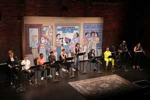 Lisa Kron, Alison Bechdel, Donnetta Lavinia Grays, Lauren Patten, Jenn Colella, Carrie Brownstein, Roberta Colindrez, Amber Ruffin, Miriam A. Hyman and Rosal Colon @ BroadwayWorld Lisa Kron, Alison Bechdel, Donnetta Lavinia Grays, Lauren Patten, Jenn Colella, Carri Photo