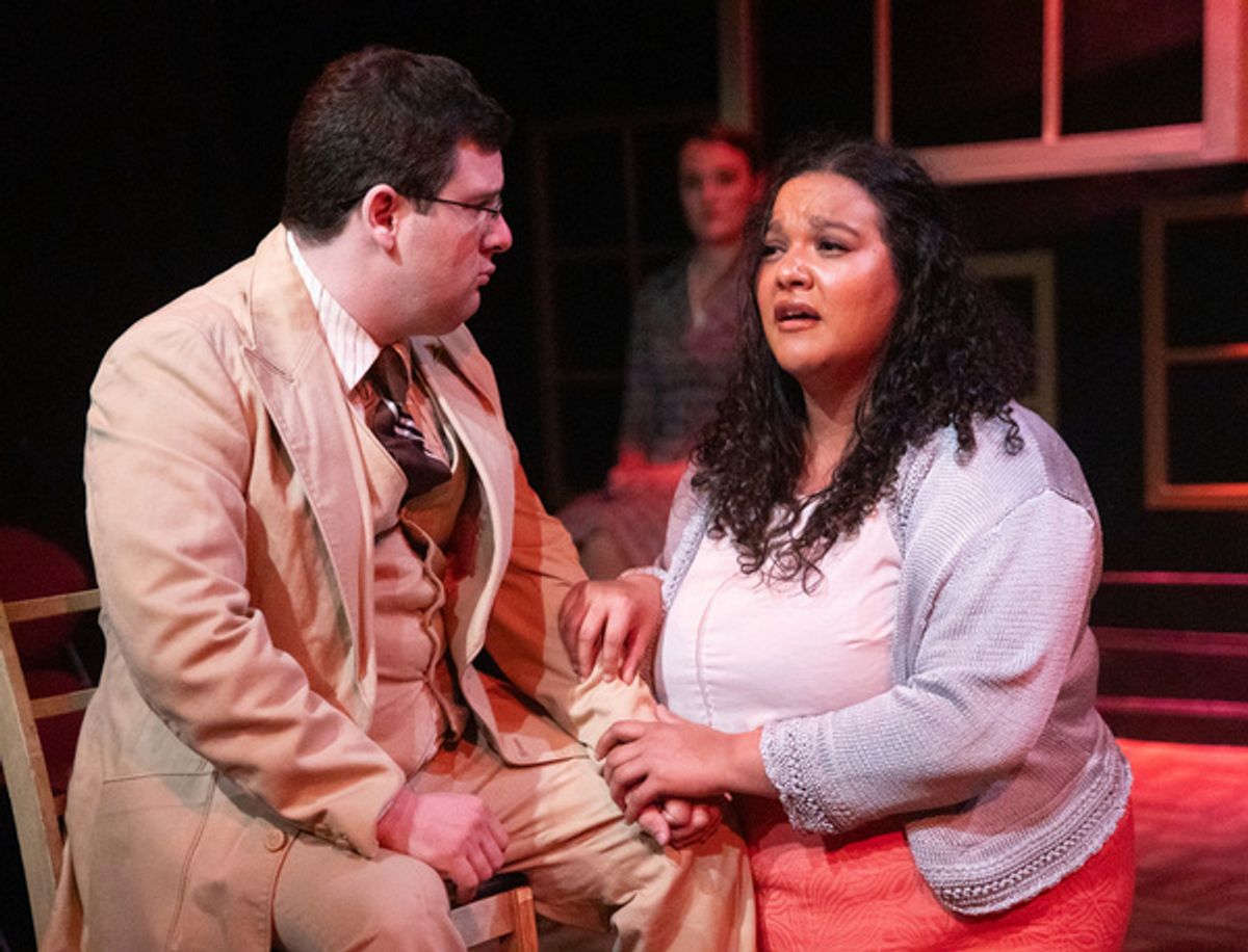 Dustin Rothbart (Charley Kringas) and Brittney Brown (Mary Flynn) at 