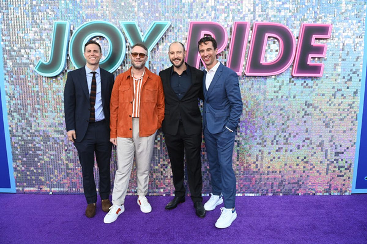 Josh Fagen, Seth Rogen, Evan Goldberg at 