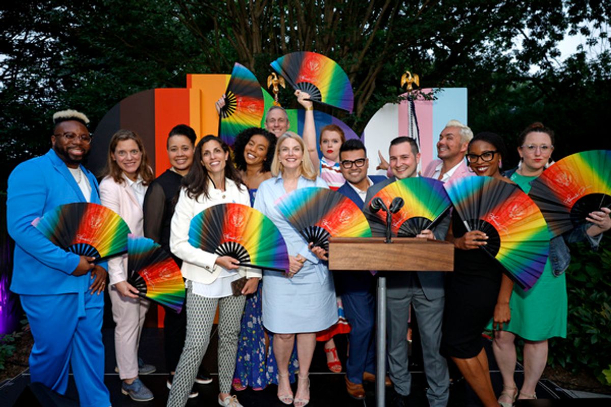 GLAAD President & CEO Sarah Kate Ellis (C)  at 