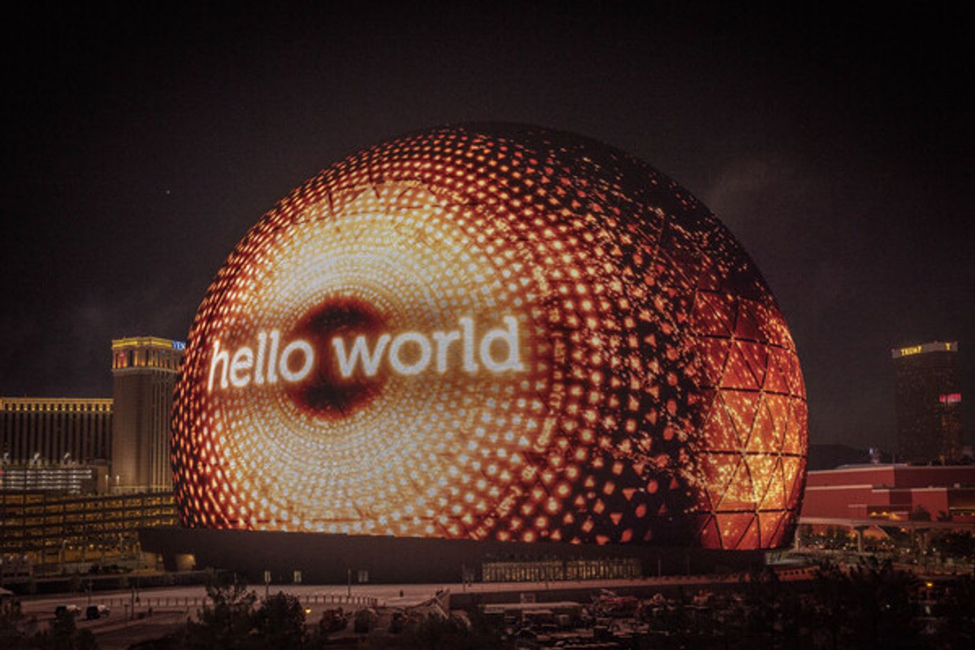 Photos: Sphere in Las Vegas Illuminates Entire Exterior For The First Time Photos: Sphere in Las Vegas Illuminates Entire Exterior For The First Time Image