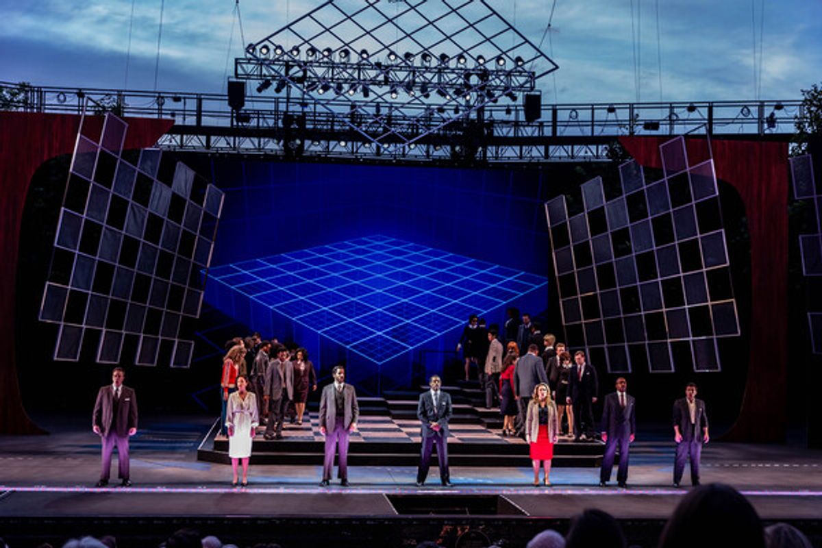 Tally Sessions, Taylor Louderman, John Riddle, Phillip Johnson Richardson, Rodney Hicks, Jarrod Spector and the cast at 