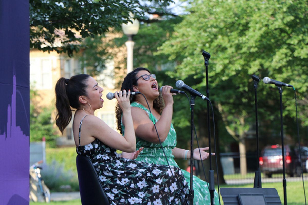 Desiree Gonzalez and Lydia Burke at 