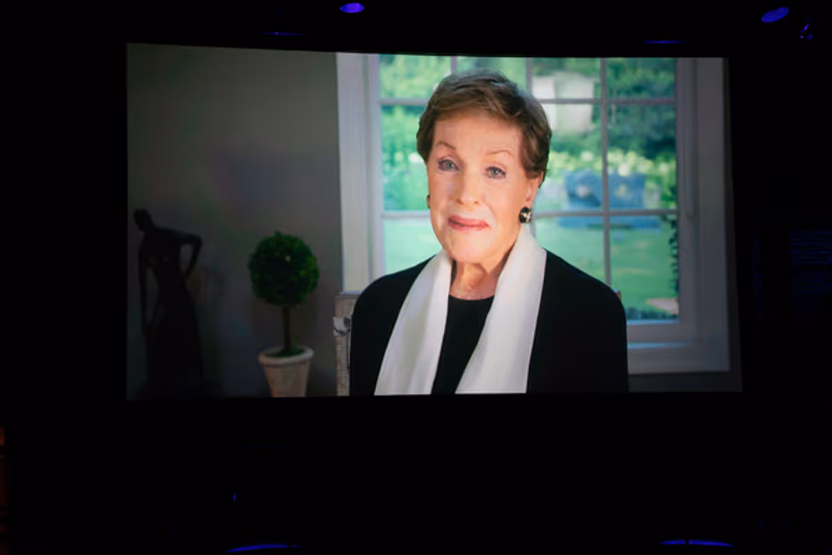 Julie Andrews via video at 