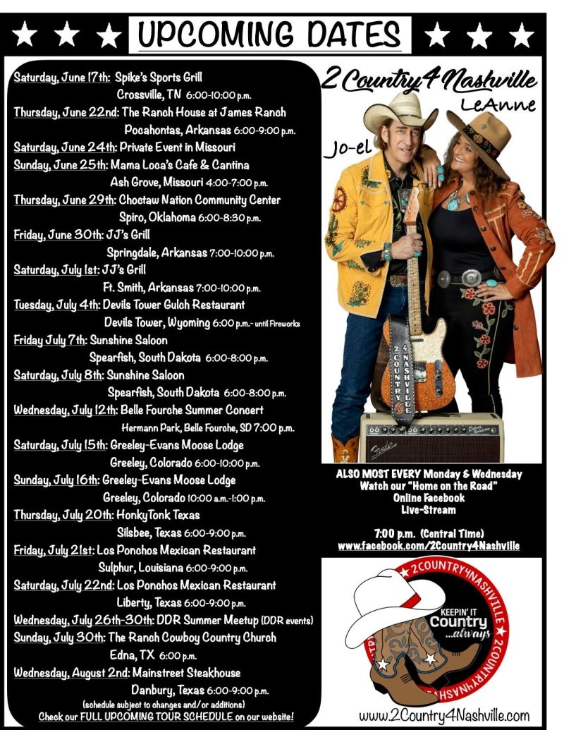 Feature: 2COUNTRY4NASHVILLE at JJ's Grill Fort Smith  Image