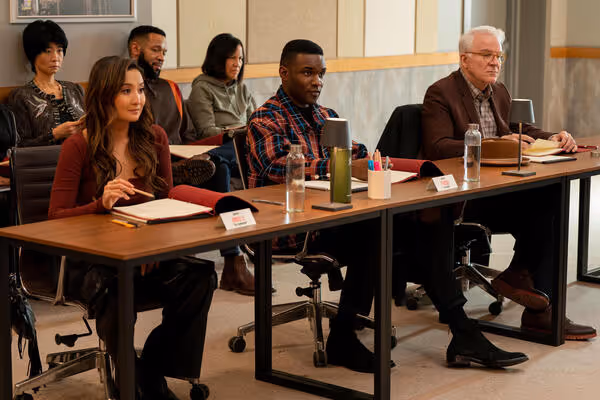 Ashley Park, Jason Veasey, Gerald Caesar, and Steve Martin Photo