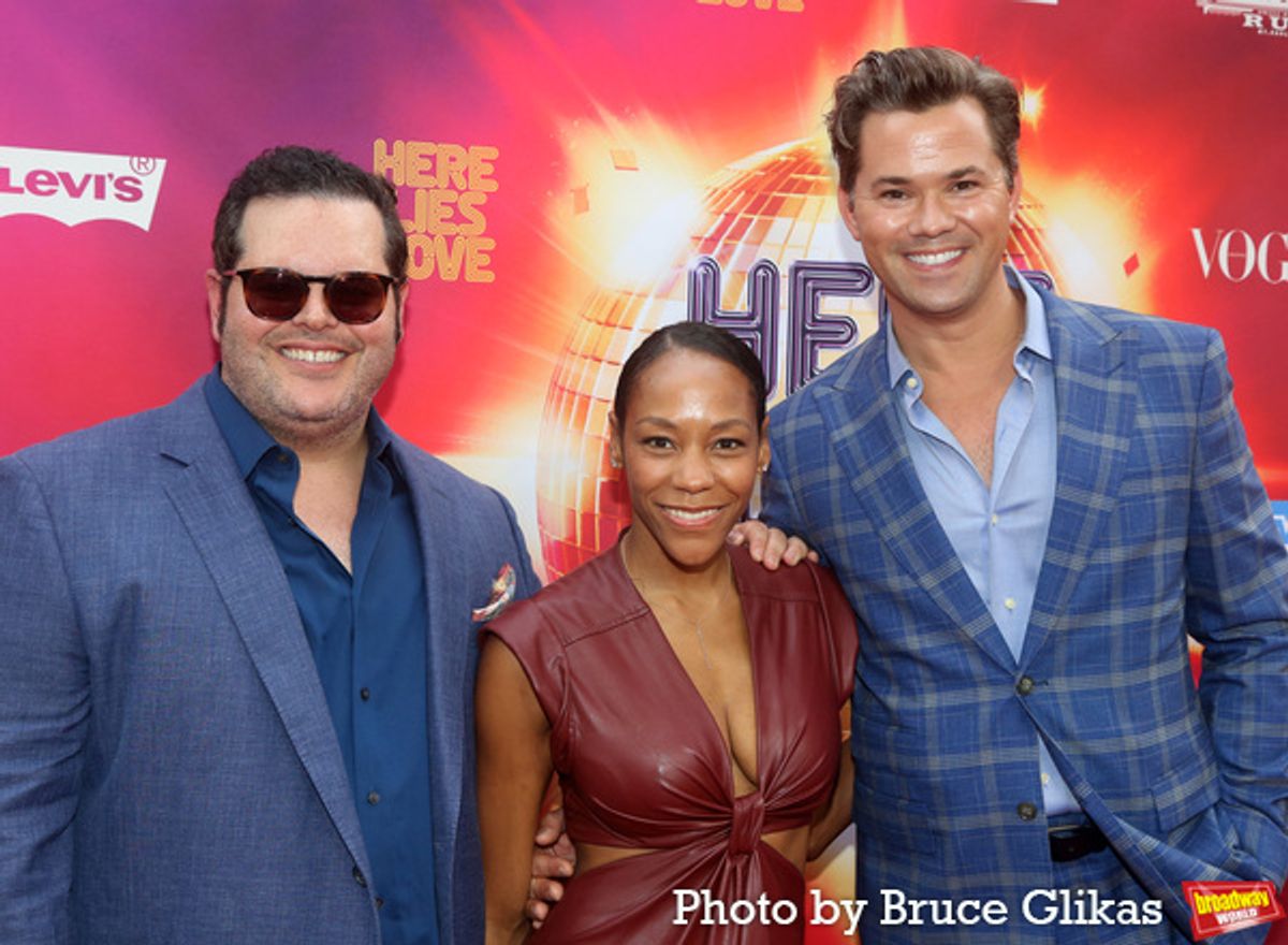 Josh Gad, Nikki M. James and Andrew Rannells at 