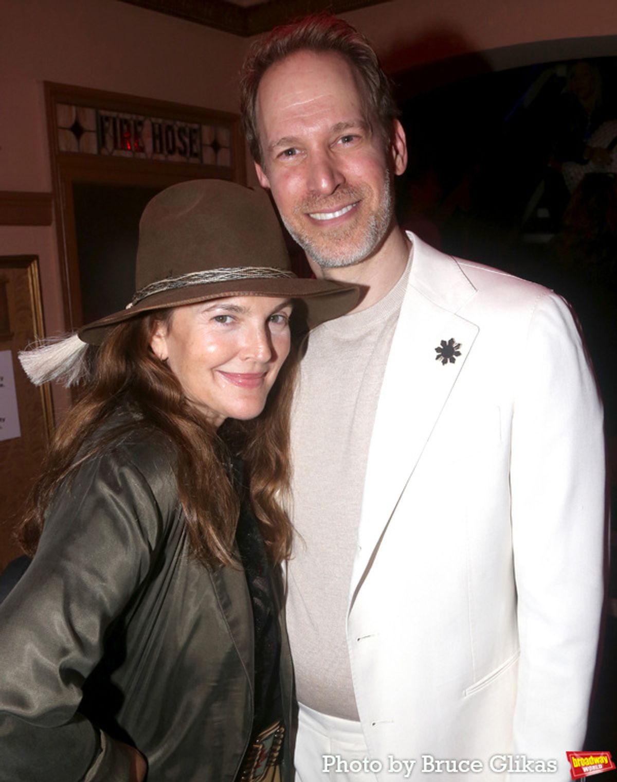 Drew Barrymore and David Korins at 