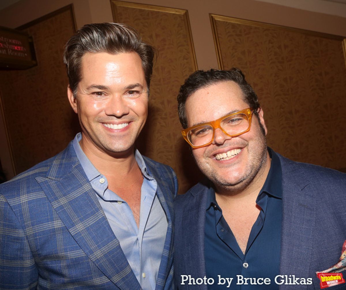 Andrew Rannells and Josh Gad at 