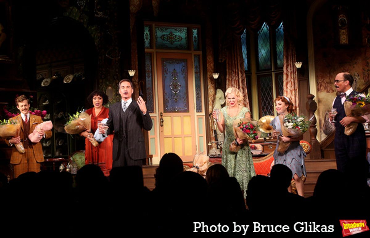 Alex Moffat, Lilli Cooper, Eric McCormack, Laura Bell Bundy, Dana Steingold and Nehal Joshi  at 