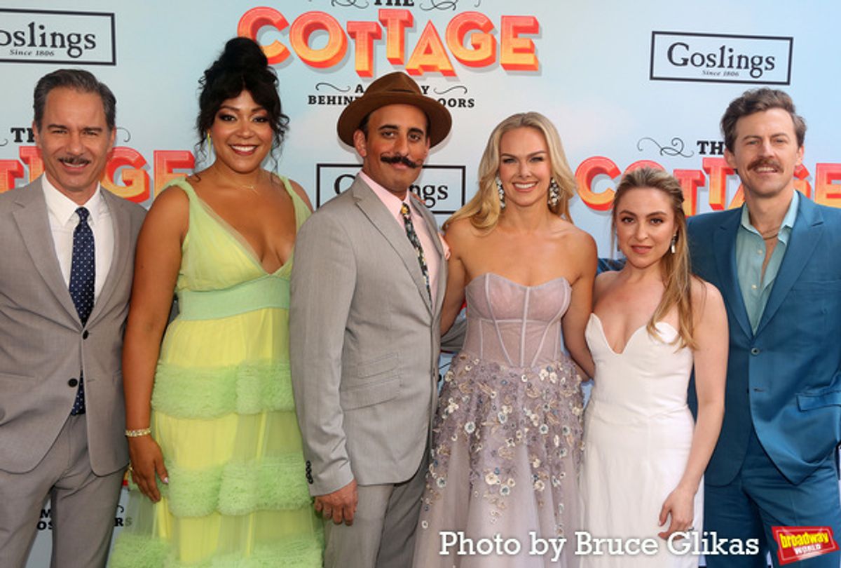 Eric McCormack, Lilli Cooper, Nehal Joshi, Laura Bell Bundy, Dana Steingold and Alex Moffat   at 