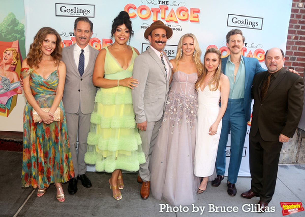 Sandy Rustin, Eric McCormack, Lilli Cooper, Nehal Joshi, Laura Bell Bundy, Dana Steingold, Alex Moffat and Jason Alexander  at 