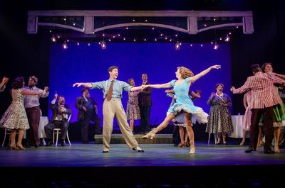 Jeremy Benton and Sarah Ellis and the company  Photo