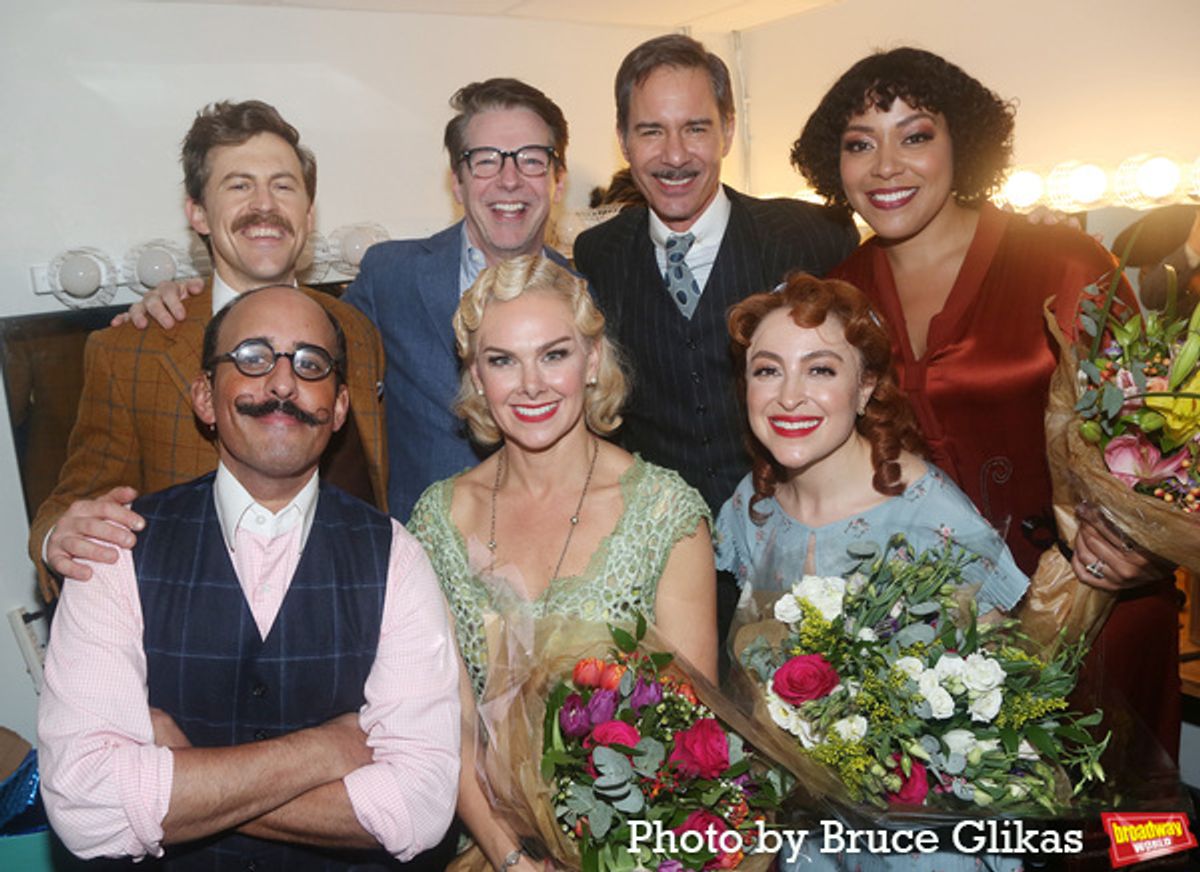 Alex Moffat, Nehal Joshi, Sean Hayes, Laura Bell Bundy. Eric McCormack, Dana Steingold and Lilli Cooper at 
