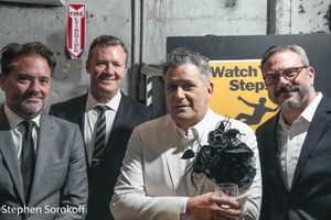 John Stasser, drums, Neal Miner, bass, Isaac Mizrahi, Ben Walter, Music Director Photo