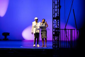 George Faison with Breakout Choreographer Awardee Symara Johnson Photo