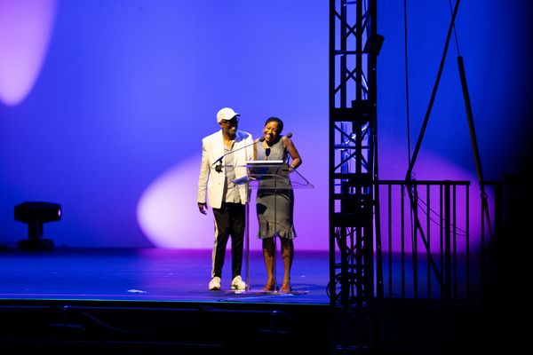 George Faison with Breakout Choreographer Awardee Symara Johnson Photo