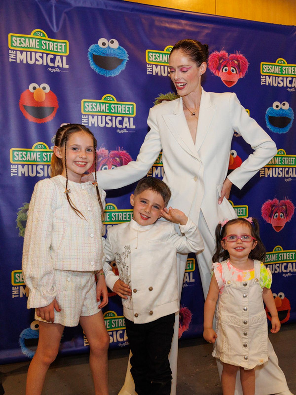 Coco Rocha with her kids, Iver, Iley and Ioni  at 