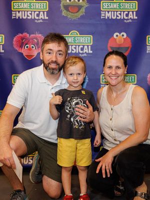 Nick Reynolds with wife Joanna and son Albert  Photo