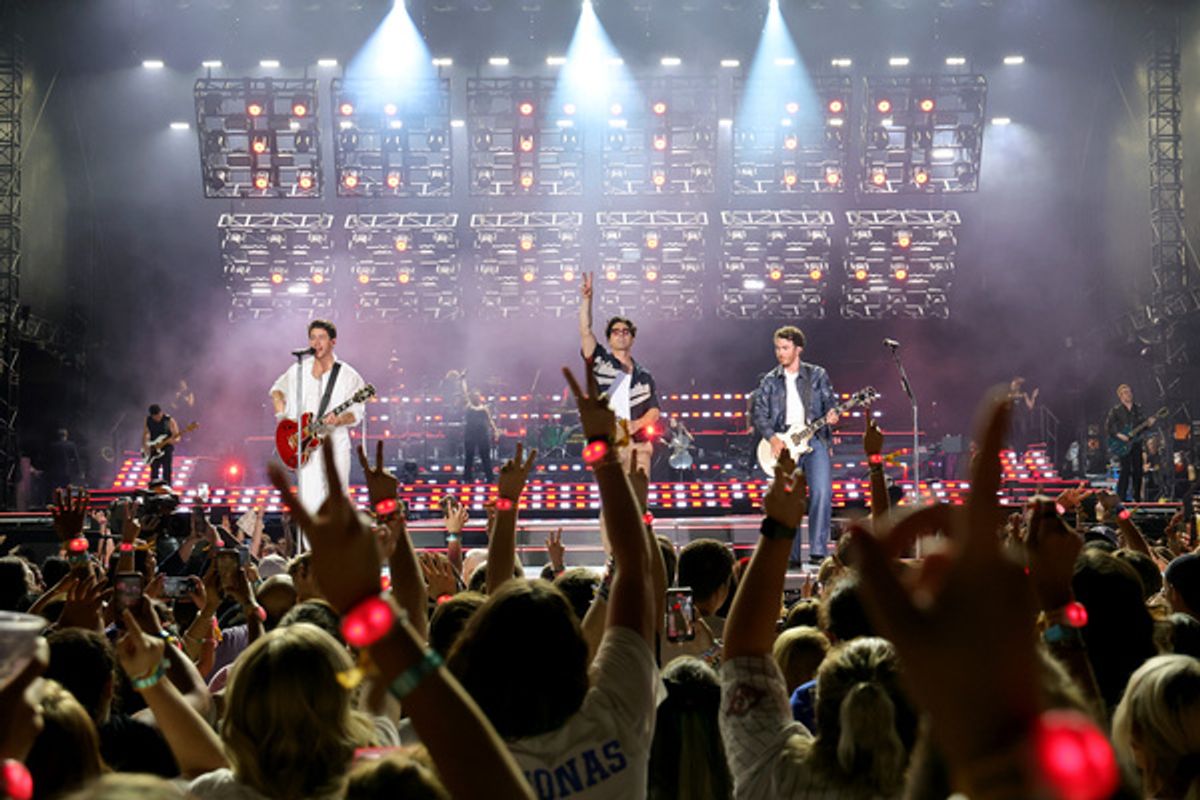 Nick Jonas, Joe Jonas, and Kevin Jonas at 