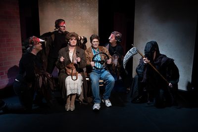 Britain Gebhardt and Grant Drager with Mark Bartishell, Caroline Kidwell, Cathy Reyes Photo