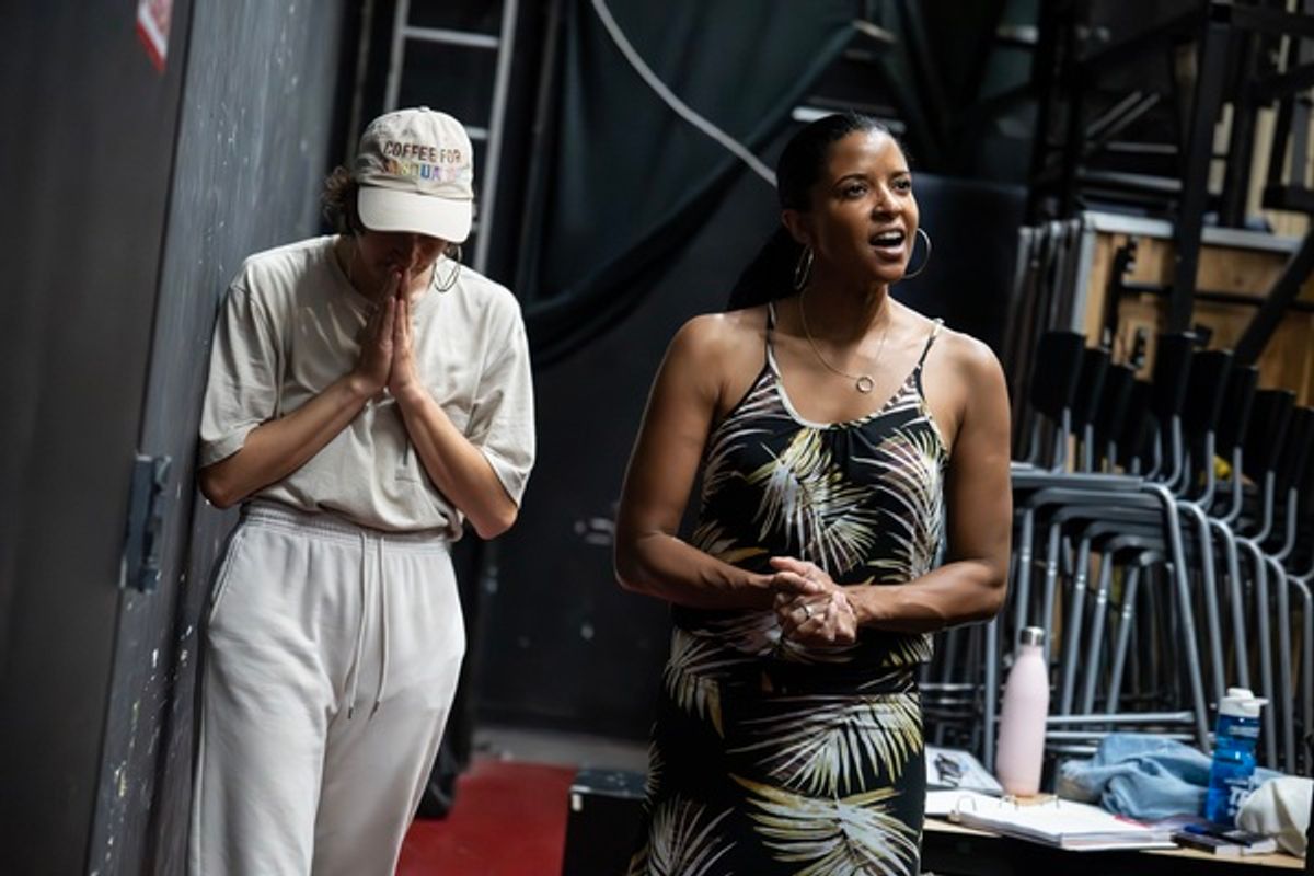 Jo Lampert and Renee Elise Goldsberry at 