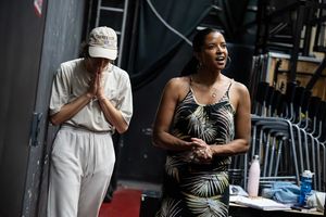 Jo Lampert and Renee Elise Goldsberry @ BroadwayWorld Jo Lampert and Renee Elise Goldsberry Photo