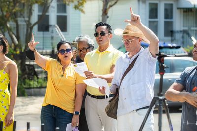 Melody Butiu, Jose Llana, David Byrne Photo