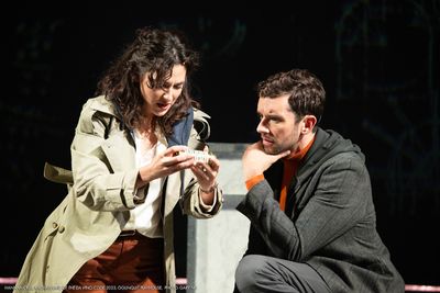 Hannah Cruz and Michael Urie Photo