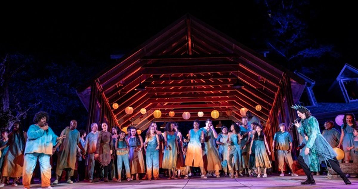 Vivian Jett Brown and Jo Lampert (foreground) with the ensemble at 