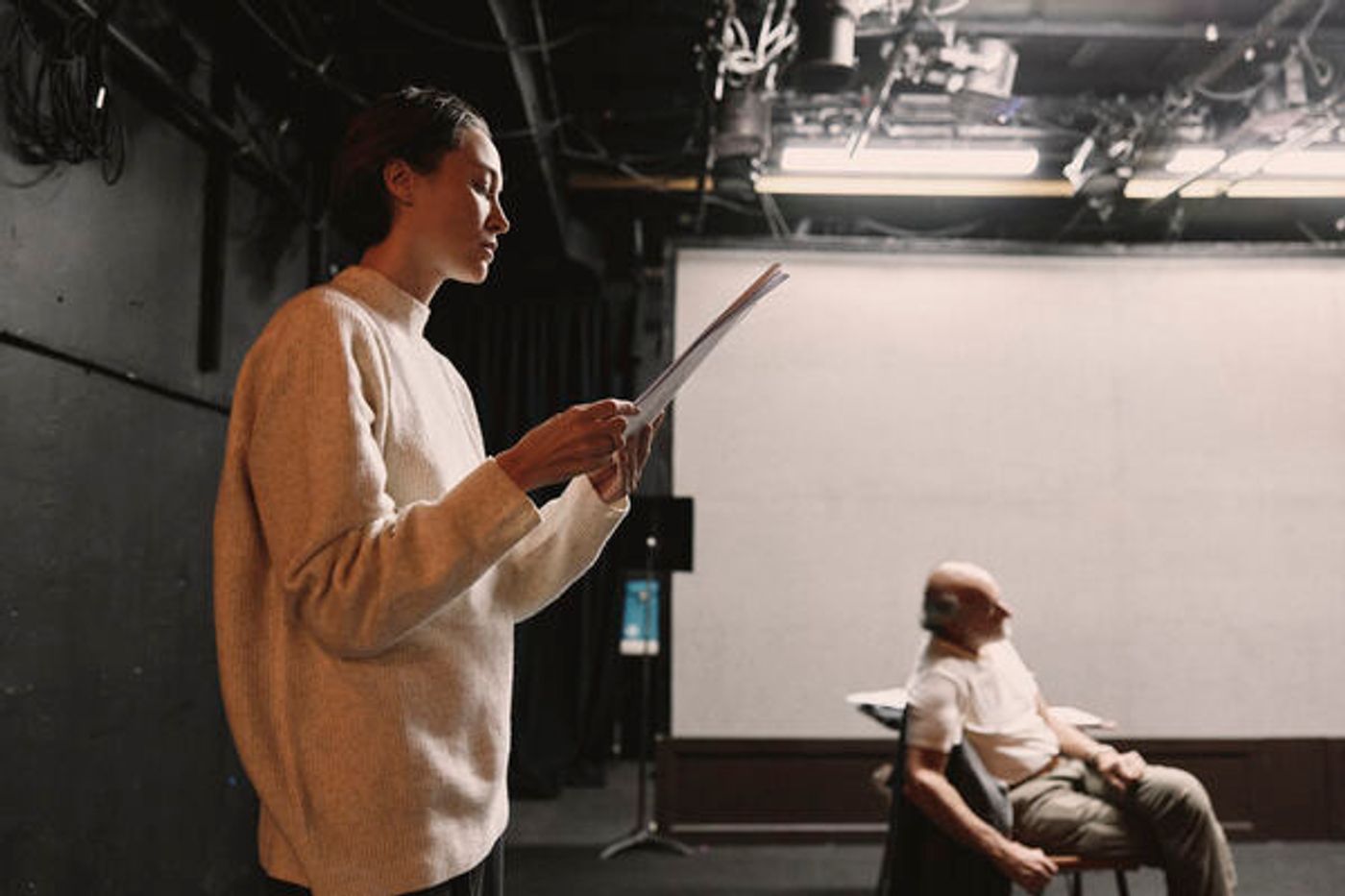 Photos: Peter Friedman and Sydney Lemmon in Rehearsal for JOB at SoHo Playhouse Photos: Peter Friedman and Sydney Lemmon in Rehearsal for JOB at SoHo Playhouse Image