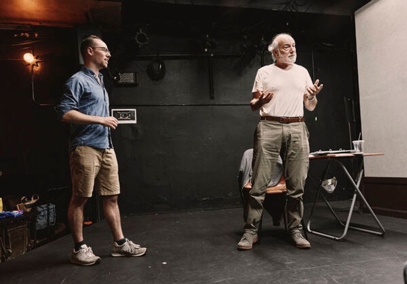 Photos: Peter Friedman and Sydney Lemmon in Rehearsal for JOB at SoHo Playhouse Photos: Peter Friedman and Sydney Lemmon in Rehearsal for JOB at SoHo Playhouse Image