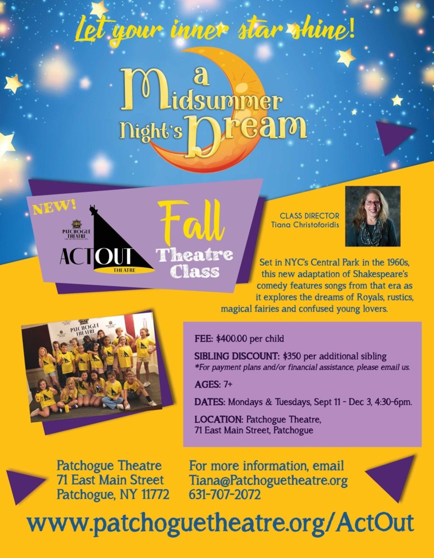 Feature: Kids Can Take to the Stage in Shakespeare with a Twist at The Patchogue Theatre This Fall!  Image