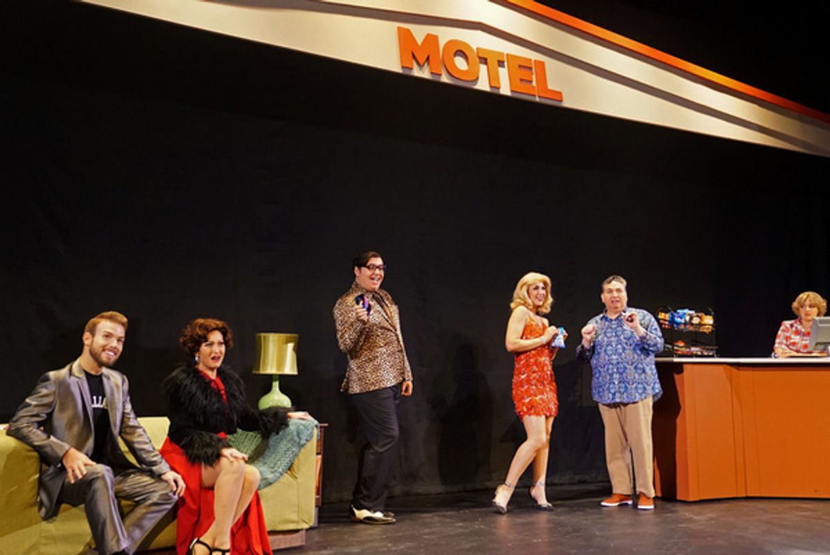 Steven J. Heron as Barry Glickman, Mandy Kerridge as Dee Dee Allen, Sarah Ruth Joyner as Angie Dickinson, Cory Evans as Trent Oliver,  Danny Sanchez as Sheldon and Rachel Erickson as the Clerk at 