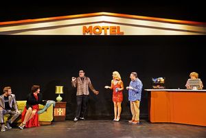 Steven J. Heron as Barry Glickman, Mandy Kerridge as Dee Dee Allen, Sarah Ruth Joyner Photo