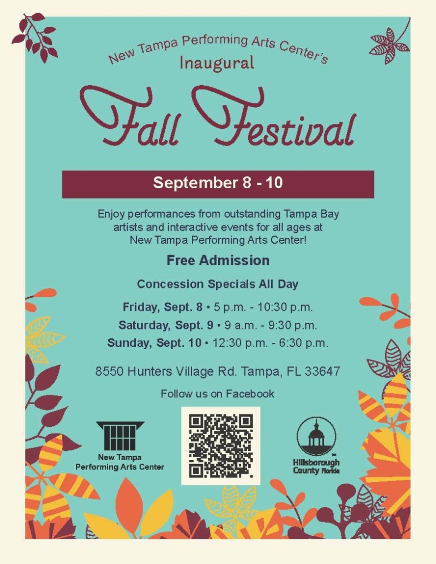 Feature: INAUGURAL FALL FESTIVAL at New Tampa Performing Arts Center  Image