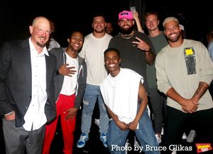 NY Jets Coach Nathaniel Hacket, Elijah Johnson, NY Jets Chris Glaser, Tavon Olds-Samp Photo