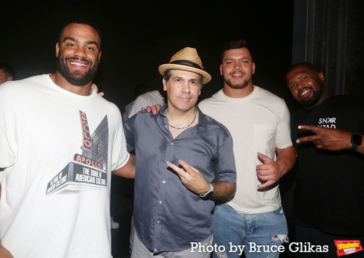 NY Jets Solomon Thomas, Joey Sorge, NY Jets Chris Glaser and Tanzel Smart at 