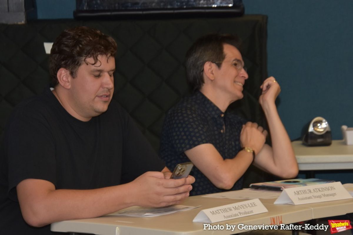 Matthew McVey-Lee (Associate Producer) and Arthur Atkinson (Assistant Stage Manager) at 