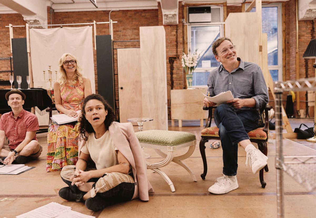 Denis O'Hare, Rachel Bay Jones, Amber Grey and Jeremy Shamos at 