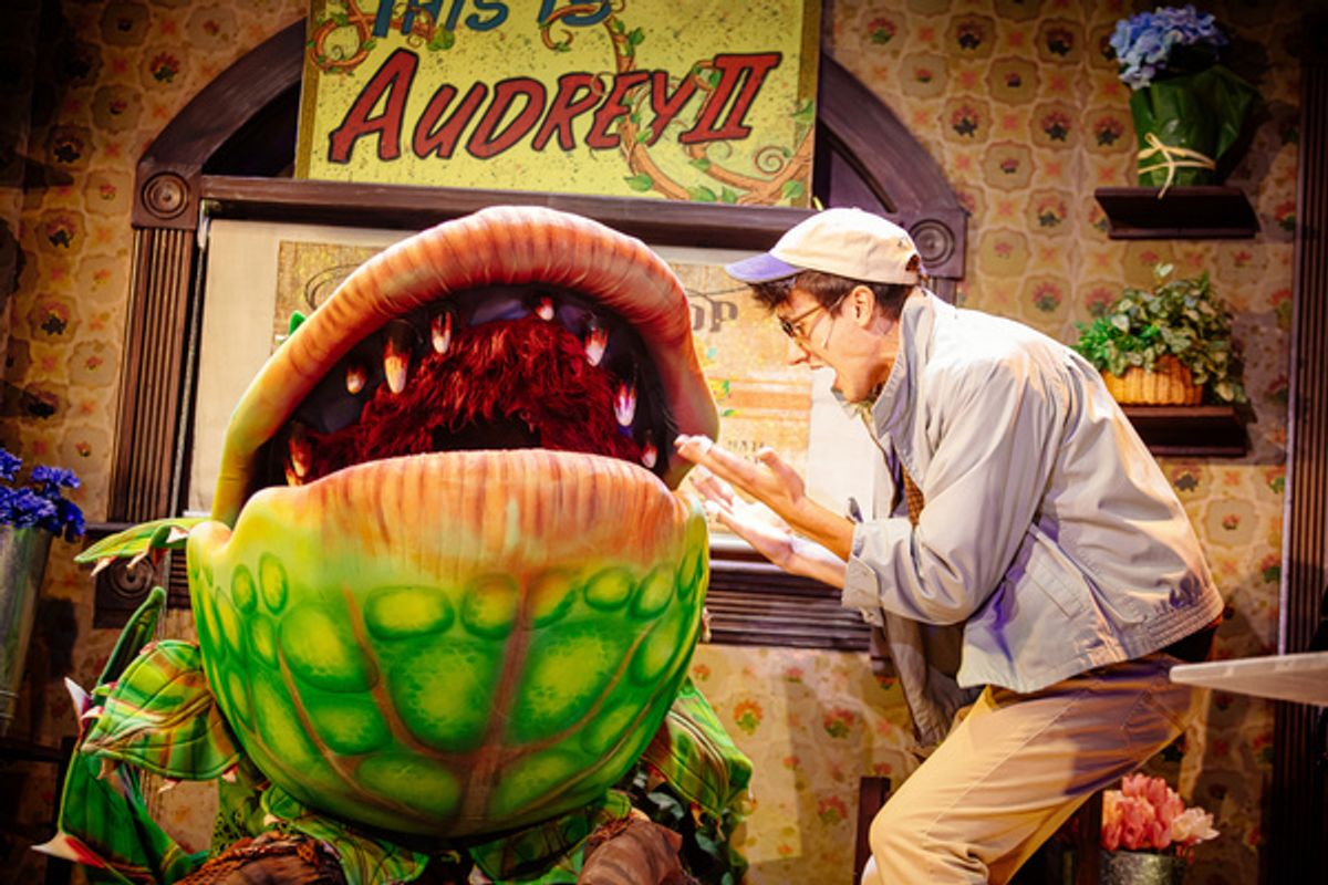 Tyler J. Messinger and Audrey II (Puppeteer: Vaughn Louks, Voice: William Scott Davison) at 