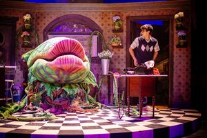 Tyler J. Messinger and Audrey II (Puppeteer: Vaughn Louks, Voice: William Scott Davis Photo