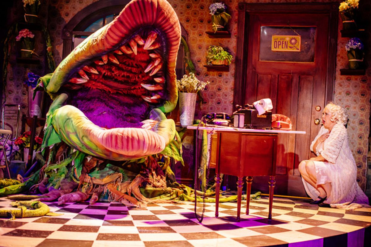 Ash Moran and Audrey II (Puppeteer: Vaughn Louks, Voice: William Scott Davison) at 