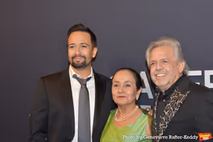 Li- Manuel Miranda. Luz Towns-Miranda and Luis A. Miranda, Jr. Photo