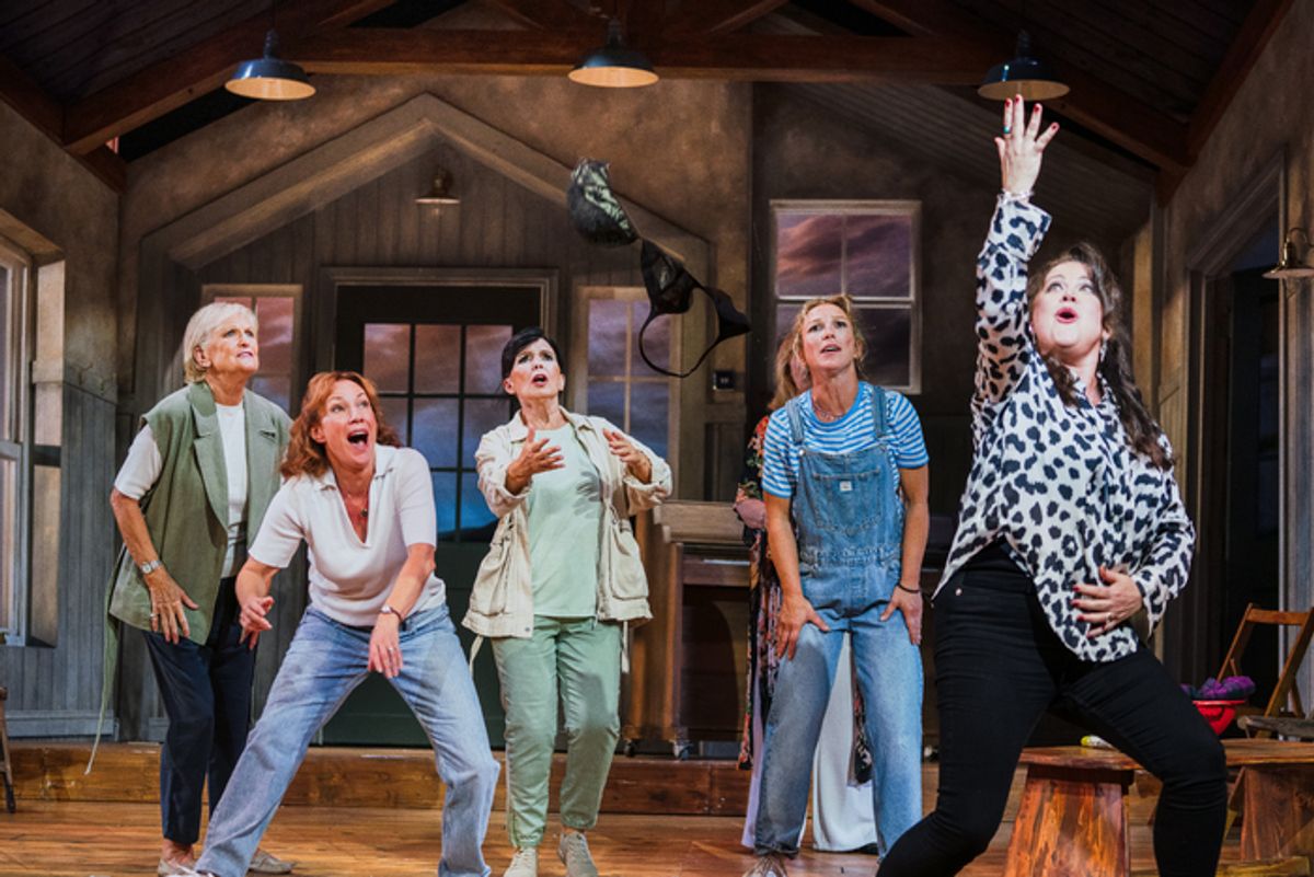  Lyn Paul (Jessie), Tanya Franks (Annie), Maureen Nolan (Ruth) , Honeysuckle Weeks (Cora) and Amy Robbins (Chris) at 