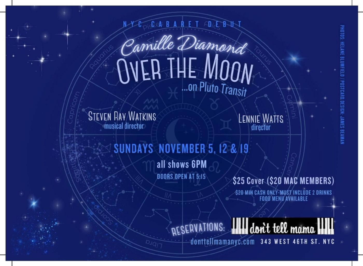 Camille Diamond Will Make Solo Show Debut At Don't Tell Mama With OVER THE MOON….ON PLUTO TRANSIT Camille Diamond Will Make Solo Show Debut At Don't Tell Mama With OVER THE MOON….ON PLUTO TRANSIT Image